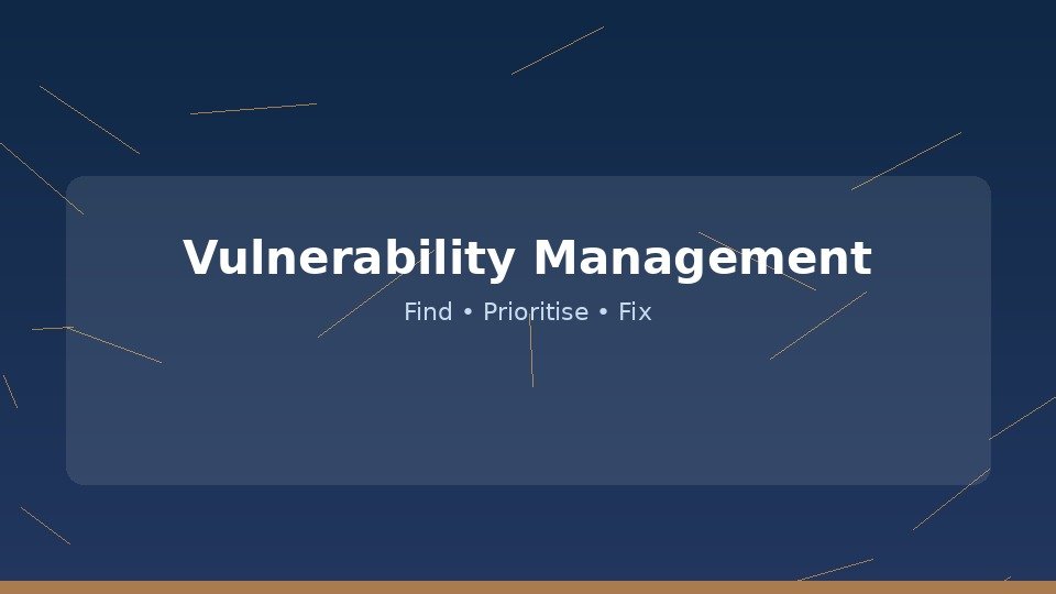 Vulnerability management reporting